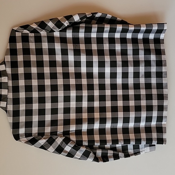Silk Essentials Women's Black and White Checkered Shirt - Picture 5 of 6